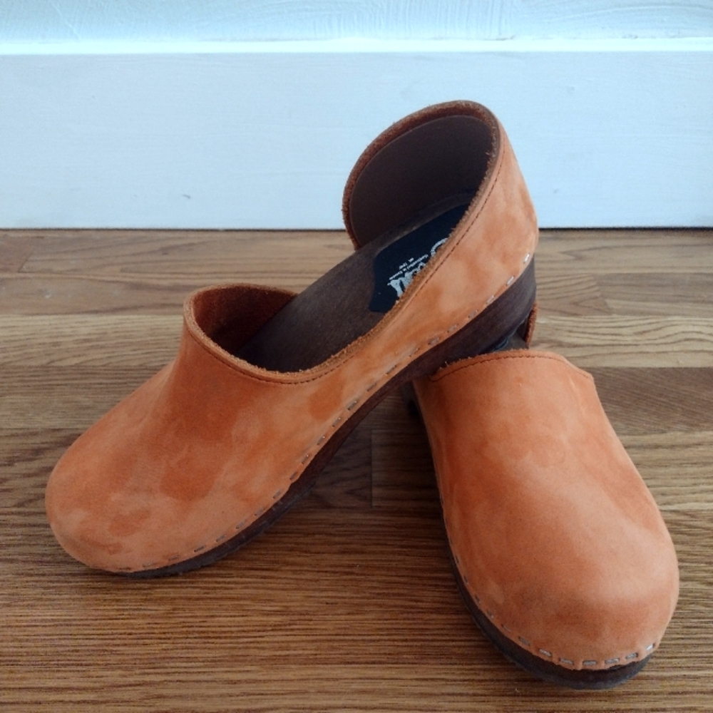 Sandgrens Brett Low clog, orange, size 38